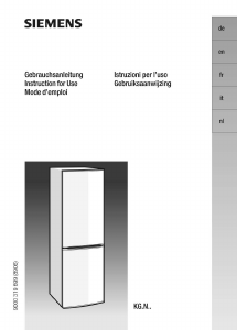 Handleiding Siemens KG36NX73 Koel-vries combinatie