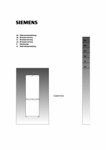Käyttöohje Siemens KG36VV03 Jääkaappipakastin