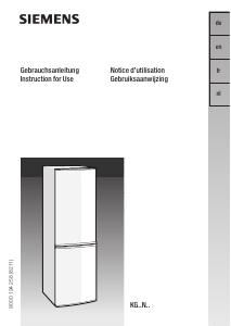 Handleiding Siemens KG39NA90 Koel-vries combinatie