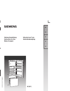 Manual Siemens KI38FA40 Fridge-Freezer