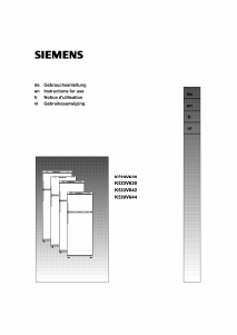 Manual Siemens KS29V630 Fridge-Freezer