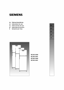 Bedienungsanleitung Siemens KS40U640 Kühl-gefrierkombination