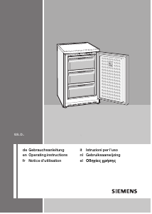 Manual Siemens GS10DN21 Freezer