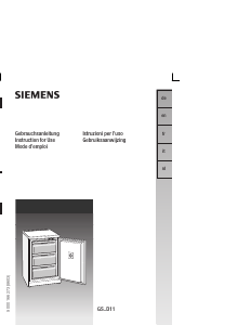 Manuale Siemens GS11DV21 Congelatore