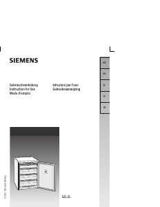 Bedienungsanleitung Siemens GS12DA20 Gefrierschrank