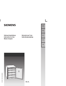 Bedienungsanleitung Siemens GS12DA40 Gefrierschrank