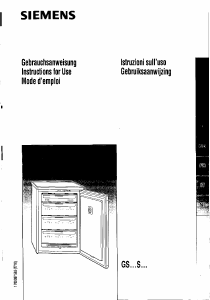 Manual Siemens GS12S401 Freezer
