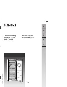 Bedienungsanleitung Siemens GS26P4F1 Gefrierschrank