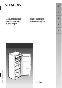 Bedienungsanleitung Siemens GS28E422 Gefrierschrank