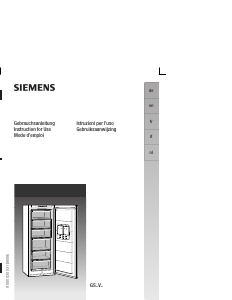 Manual Siemens GS30V420 Freezer