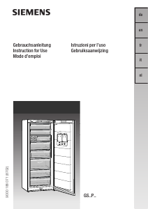 Manual Siemens GS34P420 Freezer