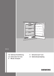 Manual Siemens GU15DA40 Freezer