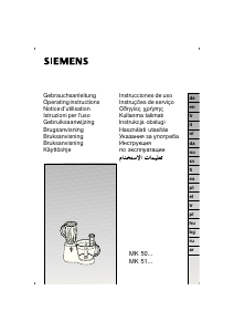 Käyttöohje Siemens MK50000 Keittiön monitoimikone