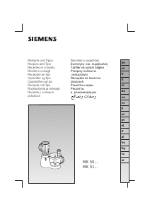 Kullanım kılavuzu Siemens MK51000 Mutfak robotu