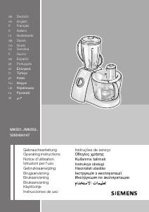 Manual Siemens MK55100 Food Processor