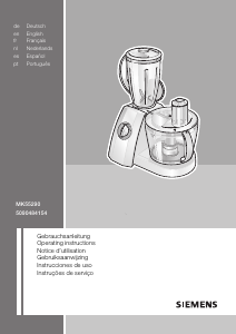 Manual de uso Siemens MK55290 Robot de cocina