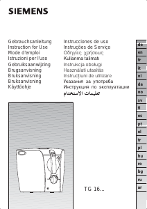 Kullanım kılavuzu Siemens TG16200 Fritöz