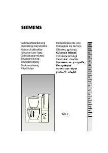 Manual Siemens TC60703 Máquina de café