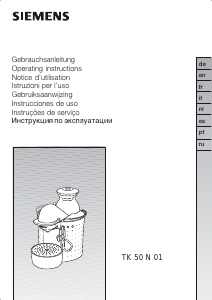 Manuale Siemens TK50N01 Macchina da caffè
