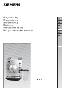 Käyttöohje Siemens TK68009 Kahvikone