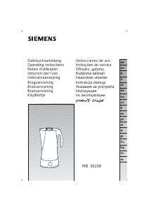 Manuale Siemens MB91100 Frullatore