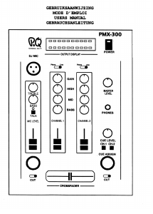 Mode d’emploi P&Q PMX-300 Table de mixage