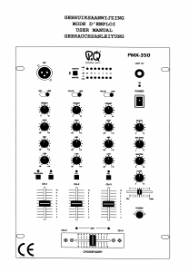 Handleiding P&Q PMX-350 Mengpaneel