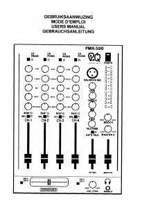 Manual P&Q PMX-500 Mixing Console