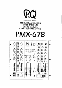 Handleiding P&Q PMX-678 Mengpaneel