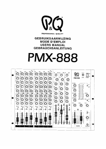 Handleiding P&Q PMX-888 Mengpaneel