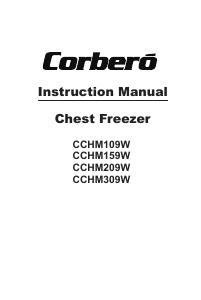 Handleiding Corberó CCHM109W Vriezer