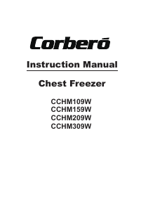 Manual Corberó CCHM159W Freezer