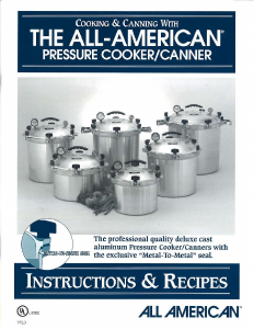 Manual All American 910 Pressure Cooker