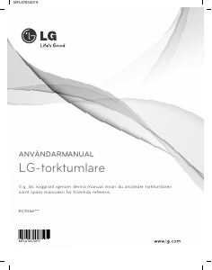 Bruksanvisning LG RC7066A6Z Torktumlare