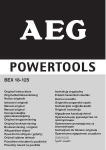 Εγχειρίδιο AEG BEX 18-125 Λειαντικό τυχαίας τροχιάς