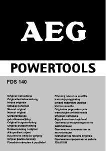 Manuale AEG FDS 140 Levigatrice orbitale