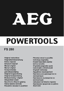 Manual AEG FS 280 Lixadeira vibratória