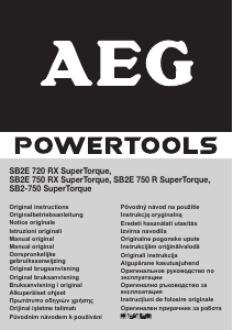 Manual de uso AEG SB2E 720 RX SuperTorque Taladradora de percusión