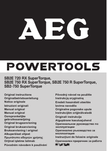 Mode d’emploi AEG SB2E 750 R SuperTorque Perceuse à percussion