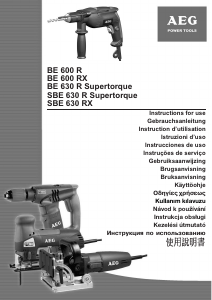 Mode d’emploi AEG SBE 630 RX Perceuse à percussion