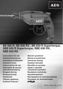 Brugsanvisning AEG SBE 635 RX Slagboremaskine