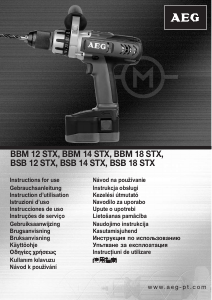 Kullanım kılavuzu AEG BBM 12 STX Matkap tornavida