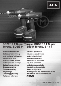 Priročnik AEG BDSE 12 T Super Torque Vrtalni aparat