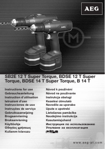 Priročnik AEG BDSE 14 T Super Torque Vrtalni aparat
