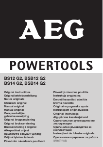 Manual AEG BS12 G2 Maşină de găurit-înşurubat