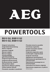 Manual de uso AEG BSB14 G2 Atornillador taladrador