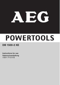 Handleiding AEG DB 1500-2 XE Diamantboormachine