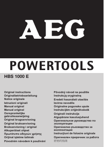 Mode d’emploi AEG HBS 1000E Ponceuse à bande