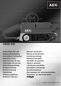 Manuál AEG HBSE 600 Pásová bruska