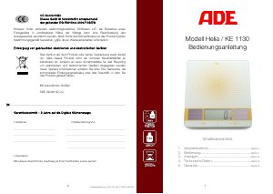 Manual de uso ADE KE 1130 Helia Báscula de cocina